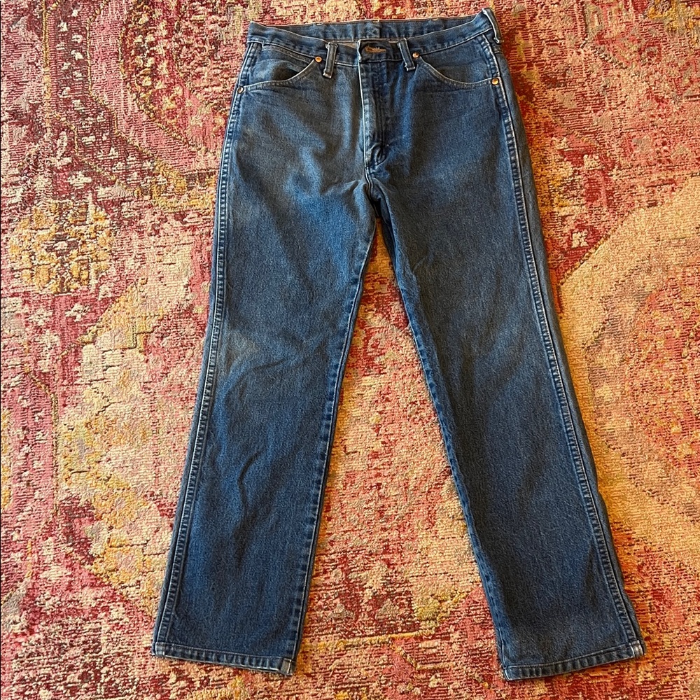 Wrangler Men's Dark Blue Straight Jeans